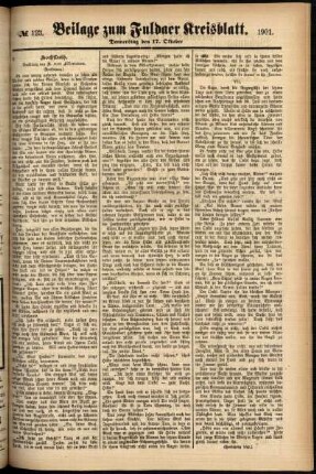 Zweite Ausgabe vom Donnerstag, den 17. Oktober 1901.