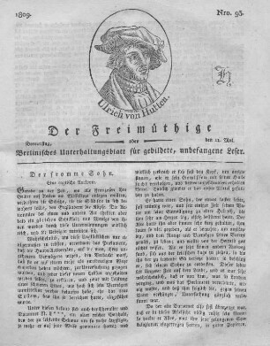 Nro. 93., Donnerstag, den 11. Mai 1809