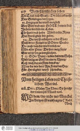 Vom heiligen Leben und Christlichem Wandel
