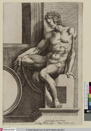 [Ignudo; Sitzender Mann nach links; Seated Man Facing Left]
