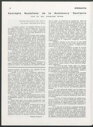 Concepto Socialista de la Asistencia Sanitaria