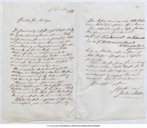 Brief von Justus Perthes' Geographische Anstalt <Gotha> an Reinhold Grundemann : Gotha, 02.01.1865 ; [Kopie]