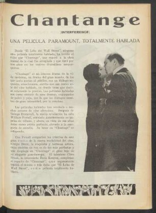 Chantange : Una película Paramount - totalmente hablada