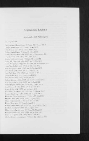 Quellen und Literatur
