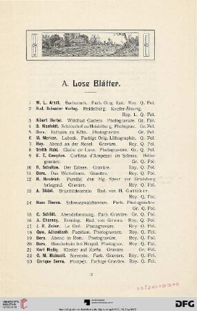 A. Lose Blätter (Nr. 1-657)