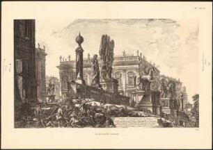 Capitol, Rom: Ansicht des römischen Capitols in einer Ruinenlandschaft,. Pl. 109-110