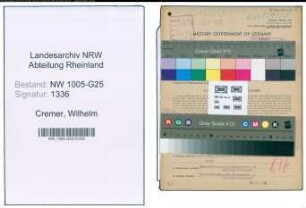 Entnazifizierung Wilhelm Cremer , geb. 15.04.1892 (Handelsvertreter)