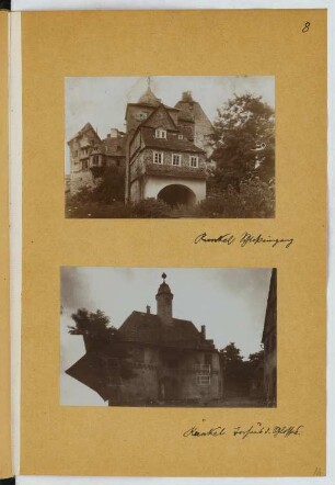 Burg Runkel, Runkel: Ansichten, Torhaus zur Burg (aus: Skizzen- und Fotoalbum 23)