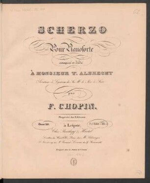 Scherzo pour pianoforte oeuv. 20