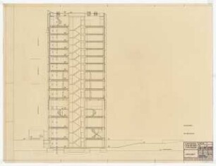 Hochschulbibliothek, Karlsruhe Neubau: Querschnitt, 1:100