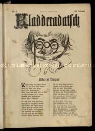 Satirezeitschrift "Kladderadatsch". 62. Jahrgang 1909