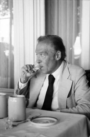 32. Tagung 1982 Physiker; Bayrisches Frühstück: Julian Schwinger