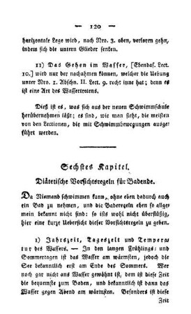 Sechstes Kapitel. Diätetische Vorsichtsregeln für Badende