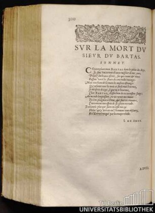 Sur La Mort Du Sieur Du Bartas, Sonnet.