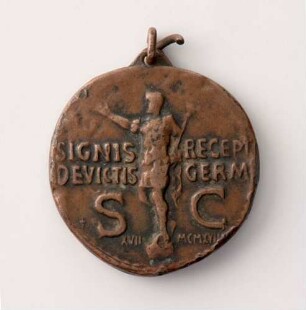 Italienische Medaille auf den römischen Sieg über die Germanen im Jahr 17 n. Chr., 191