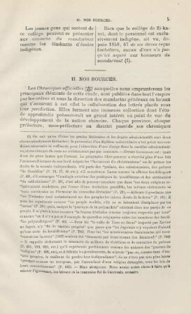 II. Nos sources