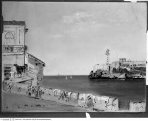 Meeresbucht mit Leuchtturm und Festung ('Le Morro' in Havanna)