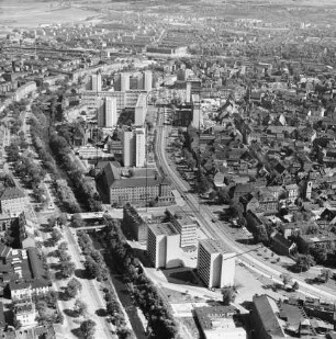 Östliche Altstadt von Erfurt : Blickrichtung Südosten