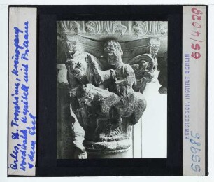 Arles, St. Trophime : Kreuzgang, Nordtrakt, Kapitell, Bileam und der Esel