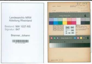 Entnazifizierung Johann Brenner , geb. 08.08.1898 (Rektor)