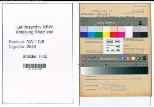 Entnazifizierung Fritz Stolzke , geb. 18.08.1892 (Polizist)