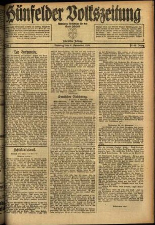 Ausgabe vom Dienstag, den 09. November 1920.