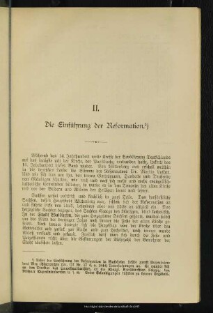 II. Die Einführung der Reformation