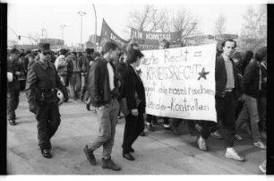 Kleinbildnegativ: Demonstration, Puttkamerstraße, 1986