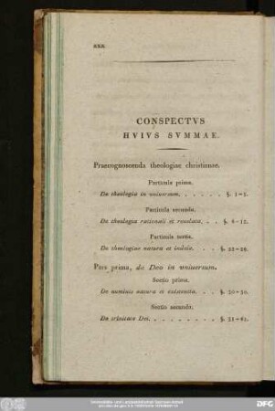 Conspectus Huius Summae.