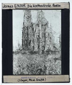James Ensor, Die Kathedrale (Radierung), 1866