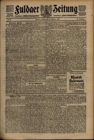 Zweite Ausgabe vom Freitag, den 26. Februar 1909.