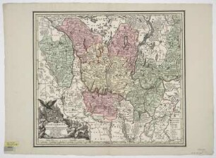 Karte des Kurfürstentums Brandenburg, 1:500 000, Kupferstich, um 1745