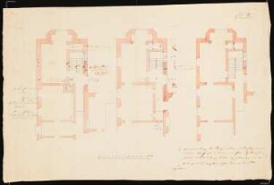 Schloss Schlemmin: Detail Erker (Gartenseite): Grundriss Erd- und Obergeschosse