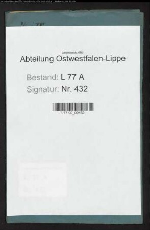 Anstellung der Justizamtmänner, Amtsschreiber, Assessoren und Auditoren beim Amt Varenholz, Bd. 9