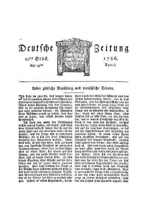 Ueber göttliche Vorsehung und menschliche Träume