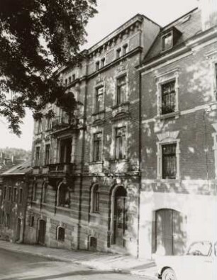 Markneukirchen, Wohnhaus : Markneukirchen (Vogtlandkreis), Wohnhaus, Lutherplatz 9, um 1900, Straßenansicht