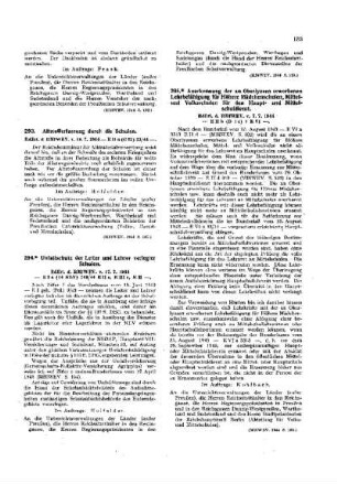 Unfallschutz der Leiter und Lehrer verlegter Schulen : [Amtliche Erlasse] ; [Amtlicher Teil]