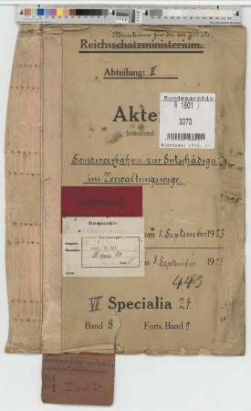 Sonderverfahren zur Entschädigung im Verwaltungswege: Bd. 8