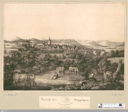 Ansicht von Göppingen : von der Westseite