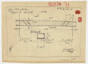 Kessel[haus] 1, Eisenbetonbalken