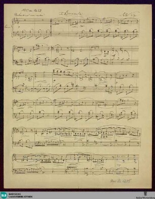 Barcarole - Mus. Hs. 1205 : pf; g