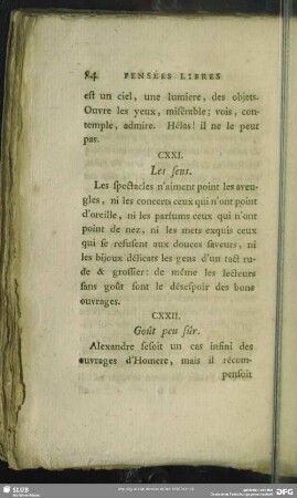 CXXII. Goût peu sûr