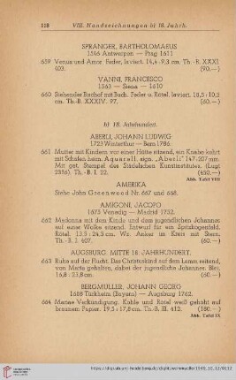 b) 18. Jahrhundert (Nr. 661 - 676)