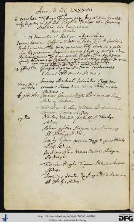 [fol. 92] Rektorat Johann Heinrich Köfferlin 1687/88