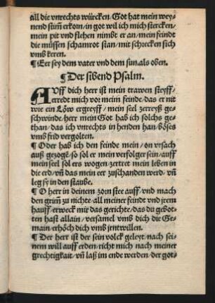 Der sibend Psalm. ||
