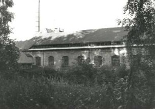 Waltersdorf. Ehemalige Fabrikanlage, Hauptstraße 55/57 (Ende 19. Jahrhundert). Gartenansicht