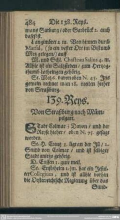 139. Reys. Von Straßburg nach Mümpelgart