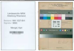 Entnazifizierung Karl Mengel , geb. 25.11.1899 (Quellenaufseher)