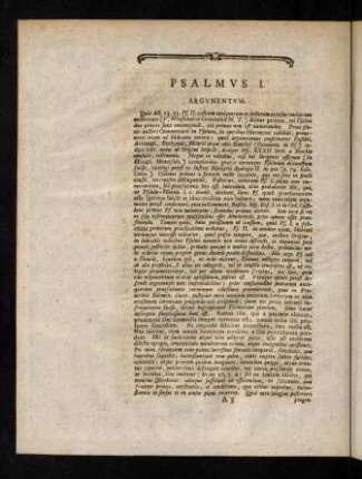 5-18, Psalmus I.