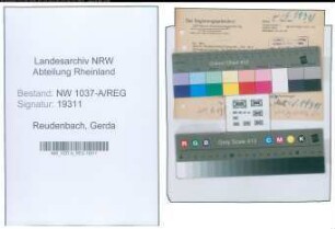 Entnazifizierung Gerda Reudenbach , geb. 00.00.0000 ()